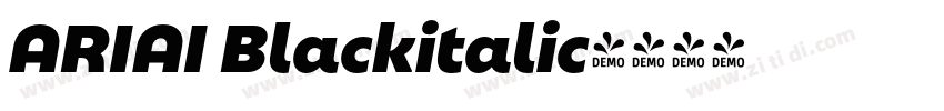 ARIAI Blackitalic字体转换